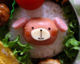簡単キャラ弁おかず：仲良しなぶた君いぬ君作り方13写真