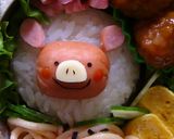 簡単キャラ弁おかず：仲良しなぶた君いぬ君作り方14写真