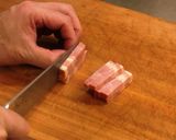 茄子とベーコンのペンネアラビアータ♪作り方1写真