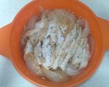電子レンジで新玉ねぎとむね肉の塩麹蒸し作り方6写真