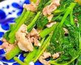 ✿明日葉と豚肉炒め✿作り方5写真