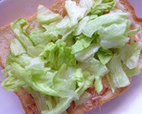 厚切りハムとレタスの胡麻風味和トースト作り方3写真