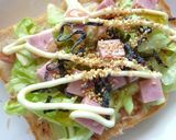厚切りハムとレタスの胡麻風味和トースト作り方5写真