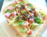 厚切りハムとレタスの胡麻風味和トースト作り方6写真