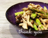 簡単♪アスパラと豚肉のマヨ炒め作り方7写真