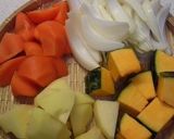 あずきもそのまま一緒に炊飯器で野菜カレー作り方3写真