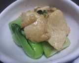 チンゲン菜と鶏肉のオイスターソース炒め作り方4写真