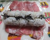 豚肉巻き【ご飯といり胡麻＆塩こんぶ】作り方6写真