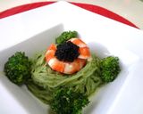 エビとブロッコリーのジェノベーゼパスタ♪作り方3写真