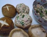 椎茸のシーチキン載せ焼き作り方1写真