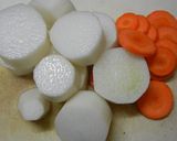大根とニンジン＆油揚げの味噌煮作り方1写真