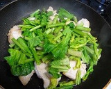 鶏肉とほうれん草の　ゆずこしょう炒め作り方4写真