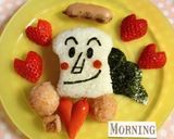 簡単キャラ弁〜飛んでる食パンまん〜作り方6写真
