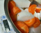 圧力鍋で牛小間切れと大根の煮物作り方1写真