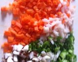 花粉症対策！蓮根のミートソースパスタ作り方2写真