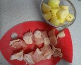 鶏肉とじゃがいものブイヨンみそバター煮作り方1写真