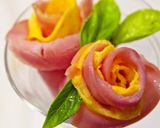 簡単お弁当に花おかず♡ハムと卵の薔薇♬作り方9写真
