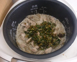 鶏ごぼうと大根葉の炊き込みご飯作り方6写真