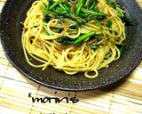 カブの葉とチリメンジャコの和風パスタ作り方6写真