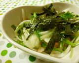 ☆新玉ねぎと水菜の鮭ドレッシングサラダ作り方4写真