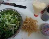 水菜のマヨ醤油炒め作り方1写真