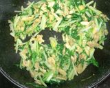 水菜のマヨ醤油炒め作り方4写真