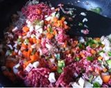 花粉症対策！蓮根のミートソースパスタ作り方3写真