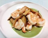 海老としいたけのバター焼き作り方2写真