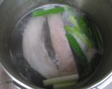 圧力鍋de柔らかゆで豚とゆで汁作り方2写真