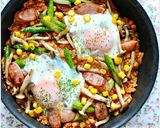 スモーク風味ケチャップライスのパエリア作り方10写真