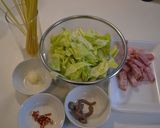 春キャベツとベーコンのアンチョビパスタ作り方1写真