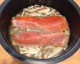 鮭＆しめじ☆塩バター☆玄米炊き込みご飯作り方4写真