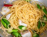 タラと春野菜の彩りパスタ作り方9写真