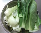チンゲン菜と卵のオイスターソース炒め作り方1写真