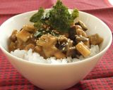 スタミナＵＰ！カレー香る✿麻婆茄子納豆丼作り方6写真
