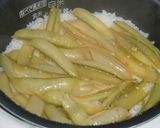 さや付きえんどう豆で☆豆ご飯作り方7写真