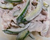 キューリと豚肉のマヨネーズ・ポン酢和え作り方10写真