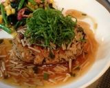 豆腐ハンバーグ♡エノキポン酢ソース作り方5写真