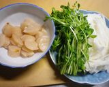 ホタテと長いもの焼きポン酢ジュレ作り方1写真