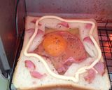 型抜き☆ＤＥ目玉焼きトースト作り方2写真