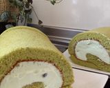 青汁で抹茶ロールケーキ作り方9写真
