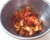 ペチュキムチのクリームソースパスタ作り方2写真