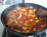 ペチュキムチのクリームソースパスタ作り方4写真