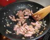 月見そぼろパスタ（カルボナーラ風）作り方3写真