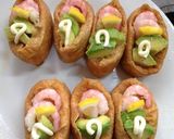 お花見弁当!いなり寿司アボカド&エビのせ作り方5写真