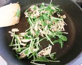 【冷蔵庫掃除】水菜ときのこのツナ炒め作り方3写真