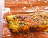 フライパンでにら入り卵焼き作り方6写真