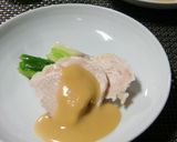 しっとり食感☆鶏むね肉とわけぎのぬた作り方5写真