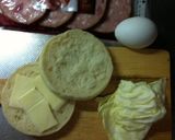 ガッツリ食べたい朝食☆ハムエッグマフィン作り方1写真