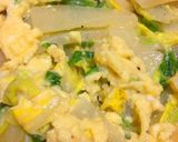 お夜食に！胃に優しい野菜の玉子とじ作り方6写真